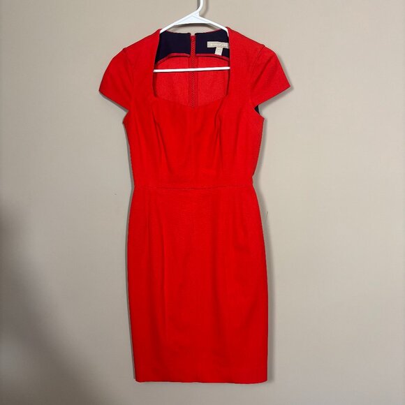 Banana Republic Dresses & Skirts - Banana Republic Red Cap Sleeve Fitted Sheath Dress - Size 4